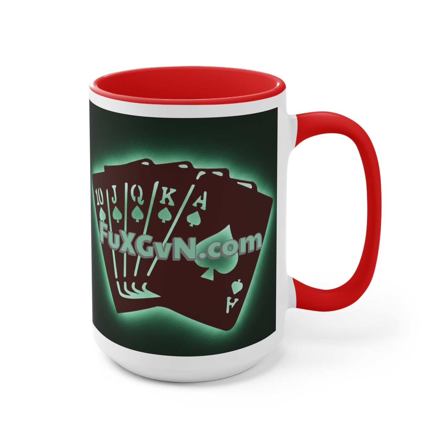 Don't Fold! I'm Comin' Poker Accent Mug — Funny Playing Card Ace on the River Coffee Cup