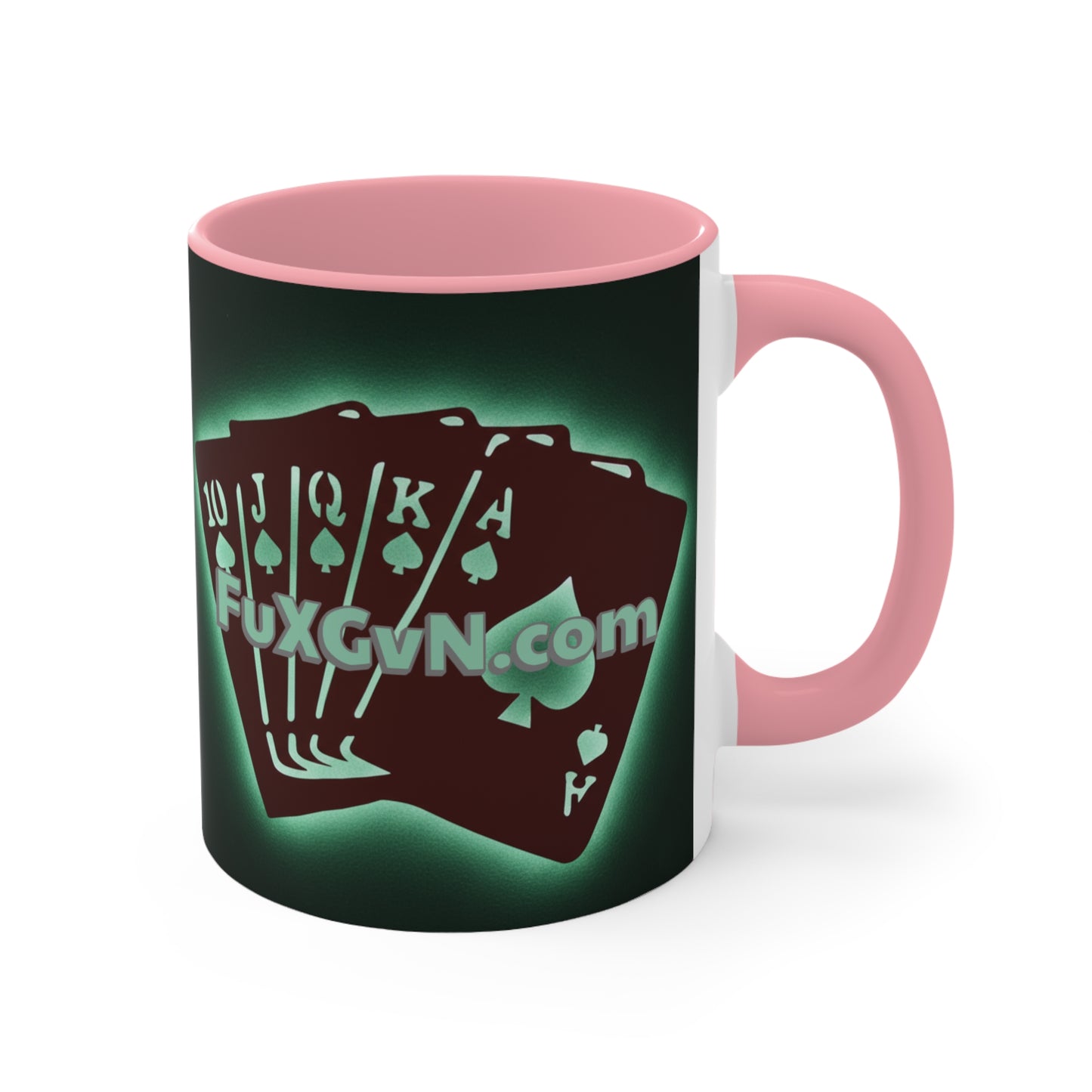 Don't Fold! I'm Comin' Poker Accent Mug — Funny Playing Card Ace on the River Coffee Cup