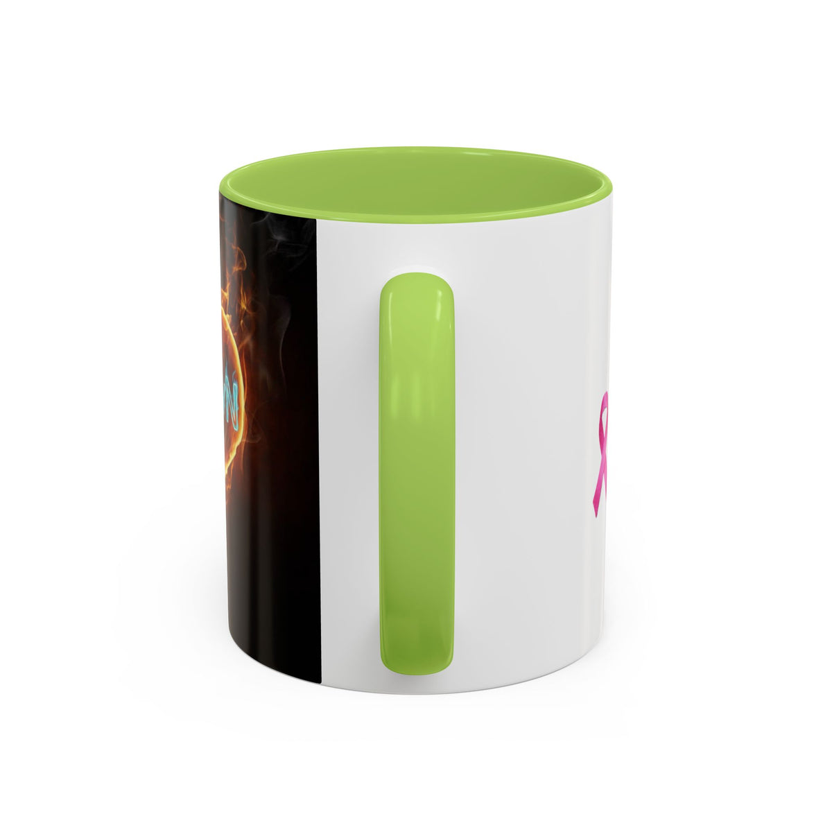 Accent Coffee Mug – F*ck Cancer Fiery Heart Logo "FuXGvN.com"