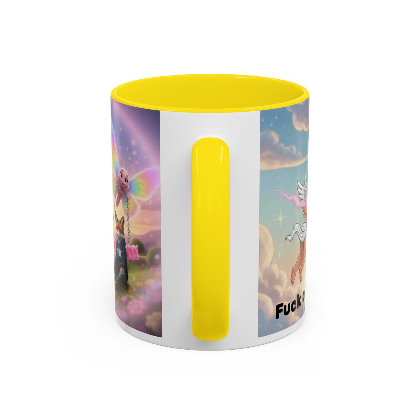 Magical Fox & Fairy Accent Coffee Mug — Rainbow Fantasy 11/15oz