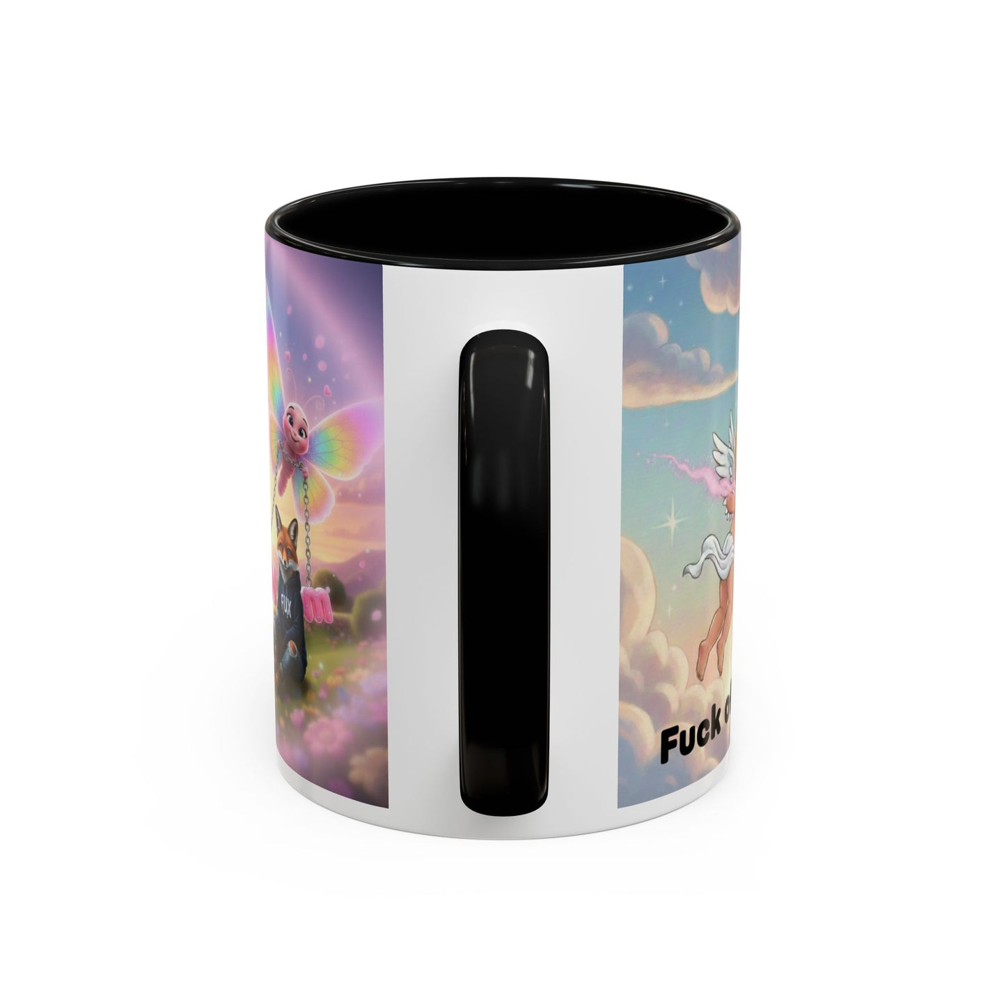 Magical Fox & Fairy Accent Coffee Mug — Rainbow Fantasy 11/15oz