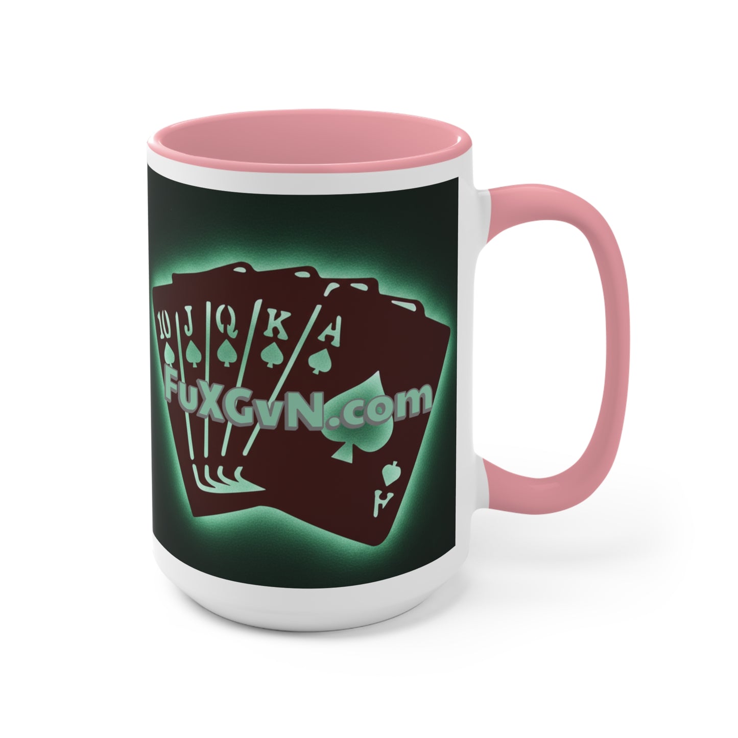 Don't Fold! I'm Comin' Poker Accent Mug — Funny Playing Card Ace on the River Coffee Cup