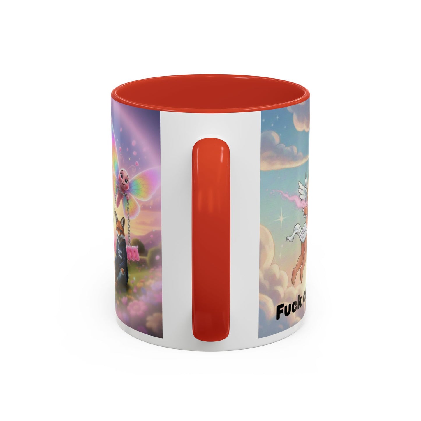 Magical Fox & Fairy Accent Coffee Mug — Rainbow Fantasy 11/15oz