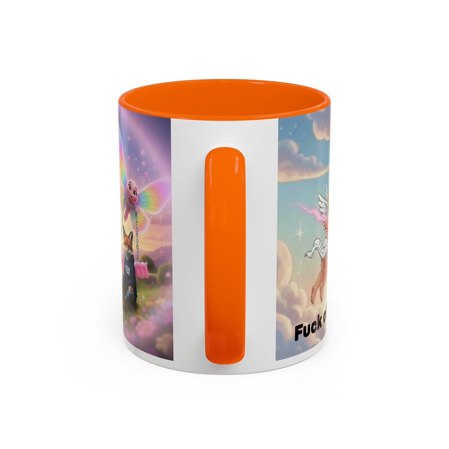 Magical Fox & Fairy Accent Coffee Mug — Rainbow Fantasy 11/15oz