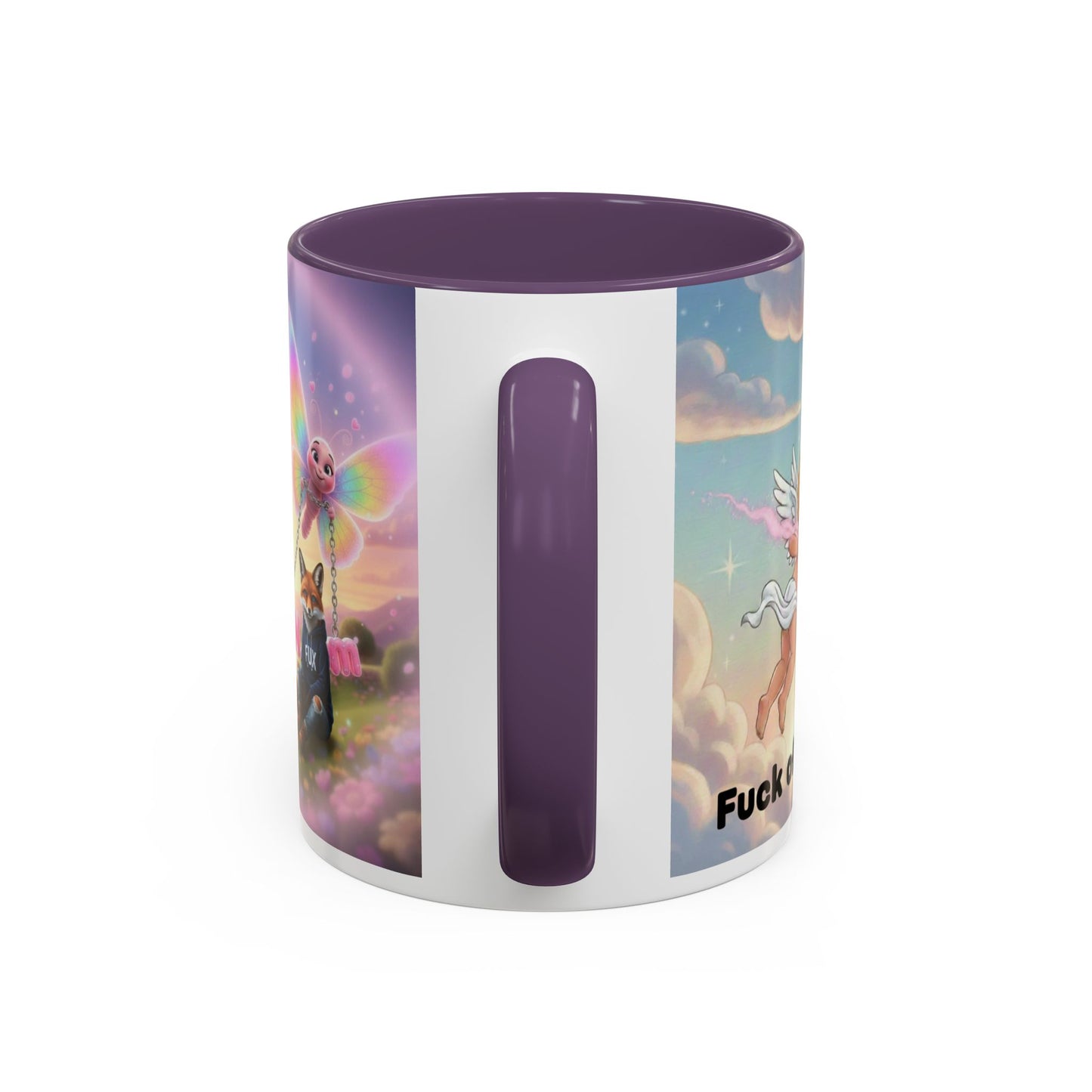 Magical Fox & Fairy Accent Coffee Mug — Rainbow Fantasy 11/15oz