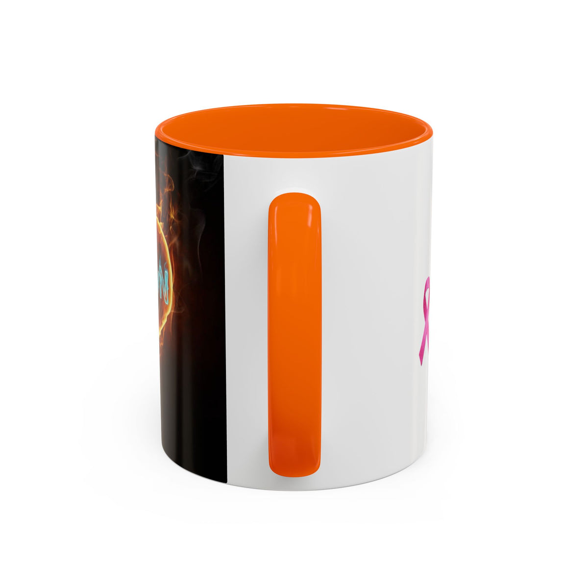 Accent Coffee Mug – F*ck Cancer Fiery Heart Logo "FuXGvN.com"