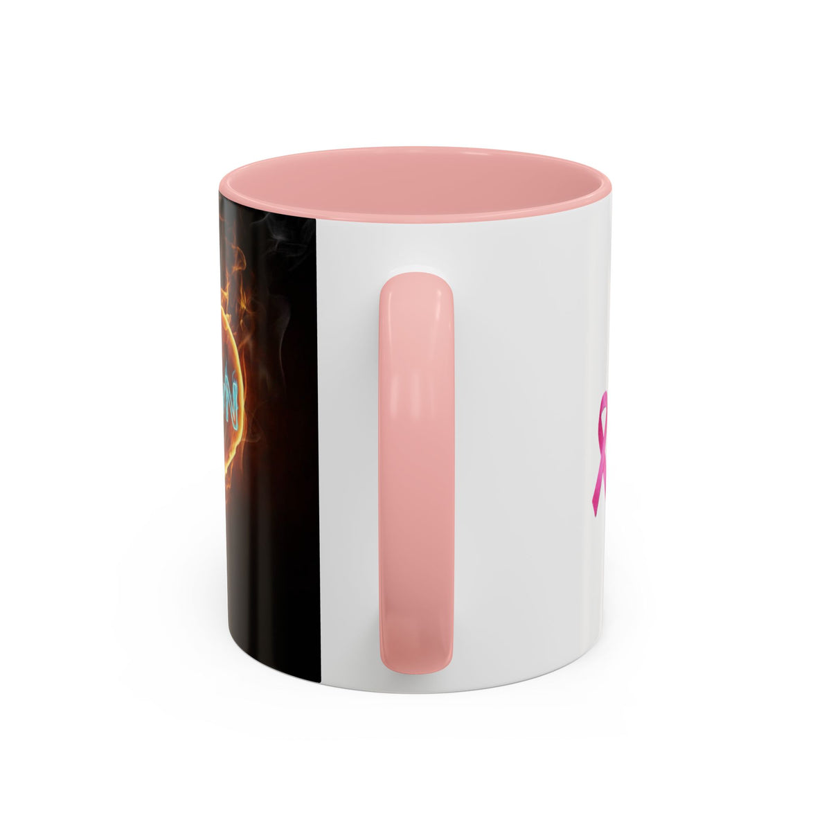 Accent Coffee Mug – F*ck Cancer Fiery Heart Logo "FuXGvN.com"