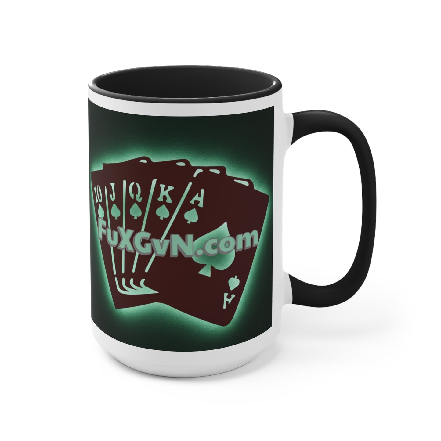 Don't Fold! I'm Comin' Poker Accent Mug — Funny Playing Card Ace on the River Coffee Cup
