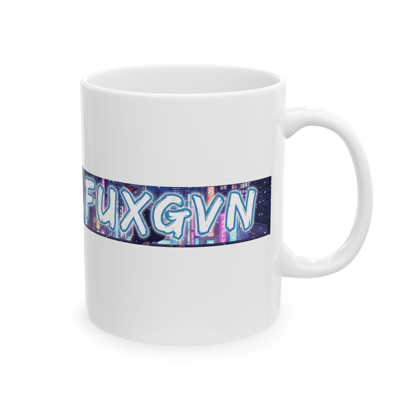 Ceramic Mug — 'Fuxon' Neon Stage Design Coffee Cup (11oz/15oz)
