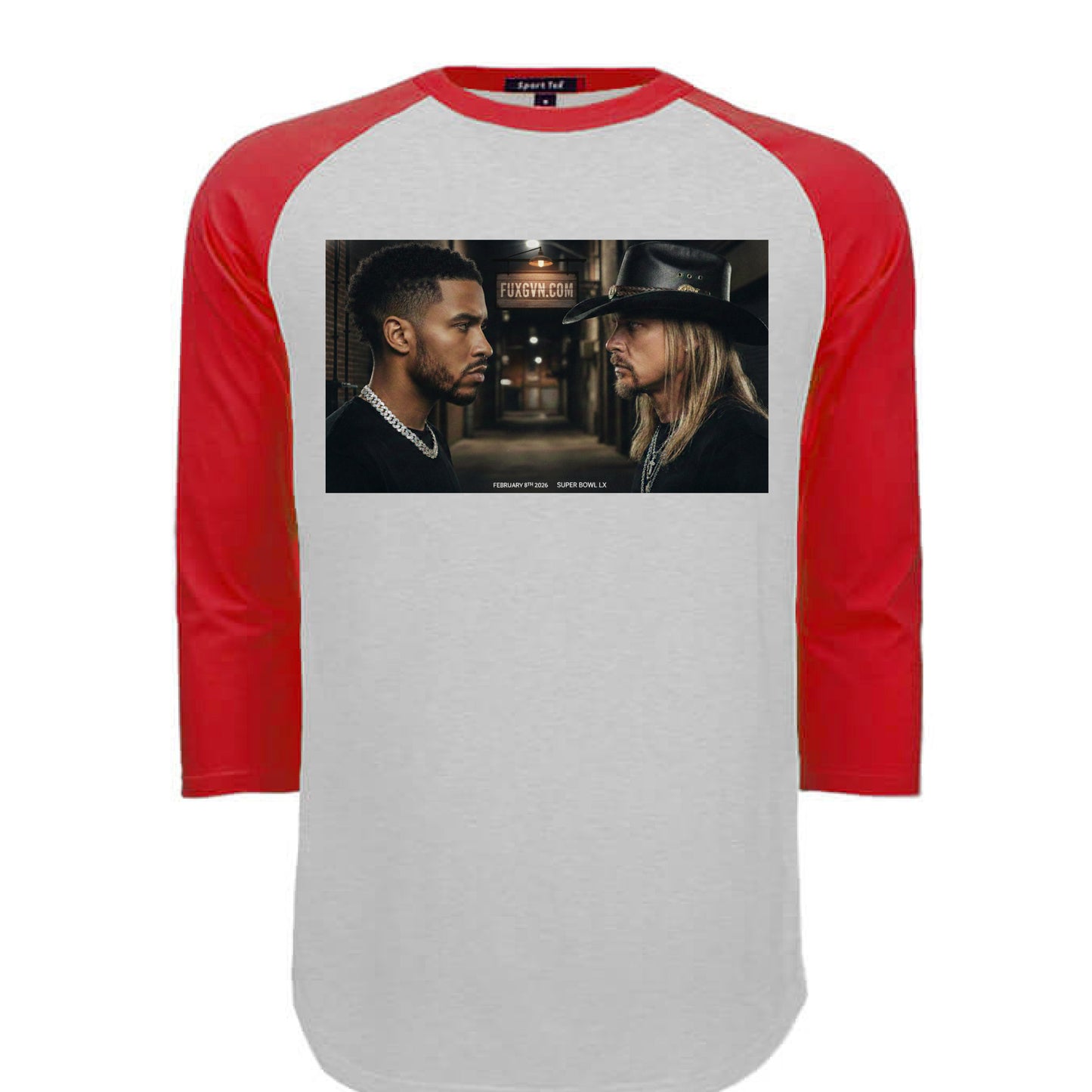 HEATHER GREY / RED - FRONT